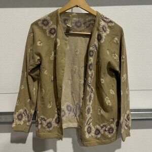 🌸 Annalisa Floral Cardigan – Vintage Wool Blend